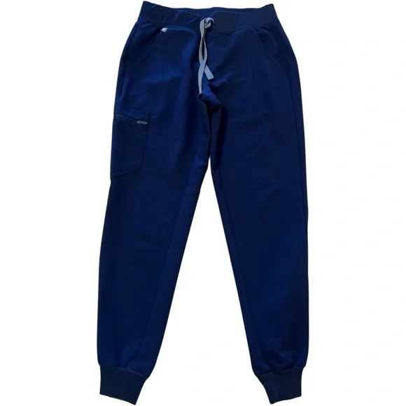 FIGS THE SET Navy Scrubs Casma Three-Pocket Top & Zamora Jogger Pants 📐S - Picture 5 of 15